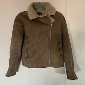 Zara suede shearling jacket